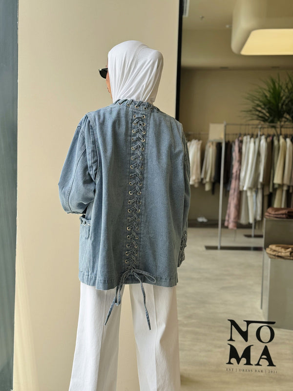 Lace up Bandage Denim