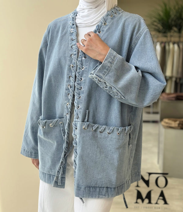Lace up Bandage Denim
