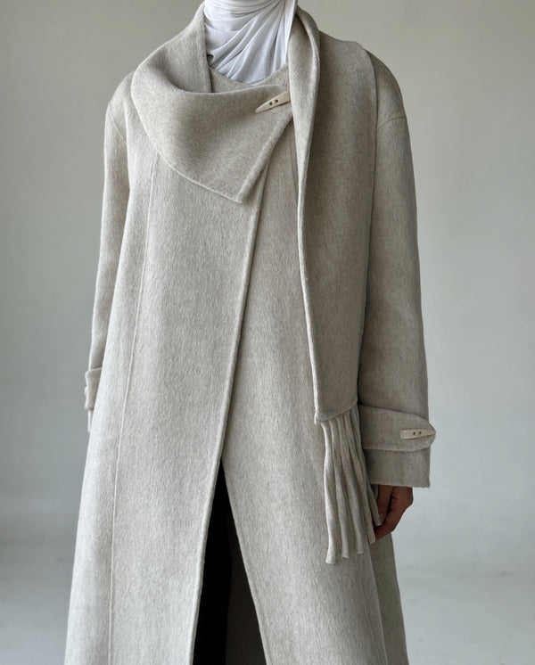 Scarf Tassel Wolen Coat