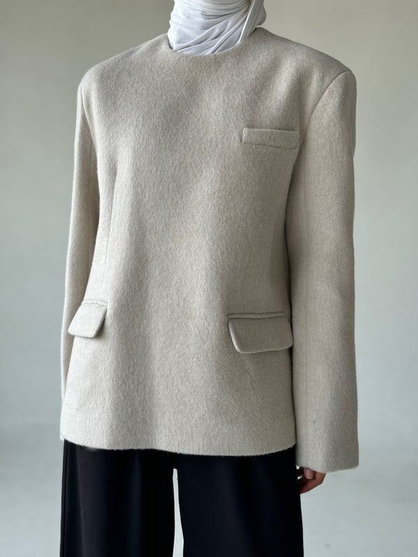 Vintage Wool Pullover Jacket