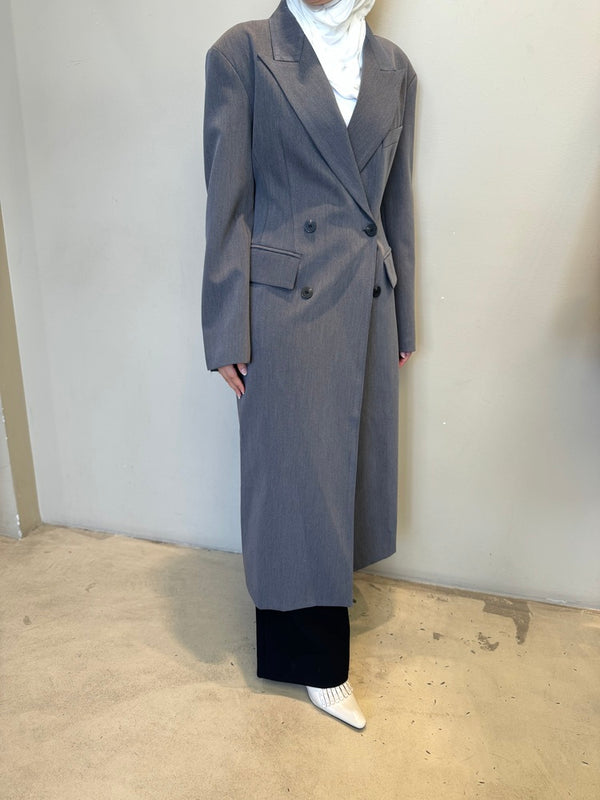 Brief Vintage Long Blazerالسترات الخارجية / البليزرات الطويلةX