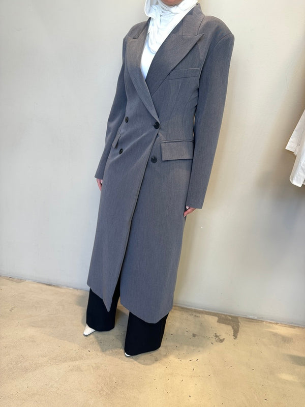 Brief Vintage Long Blazerالسترات الخارجية / البليزرات الطويلةX