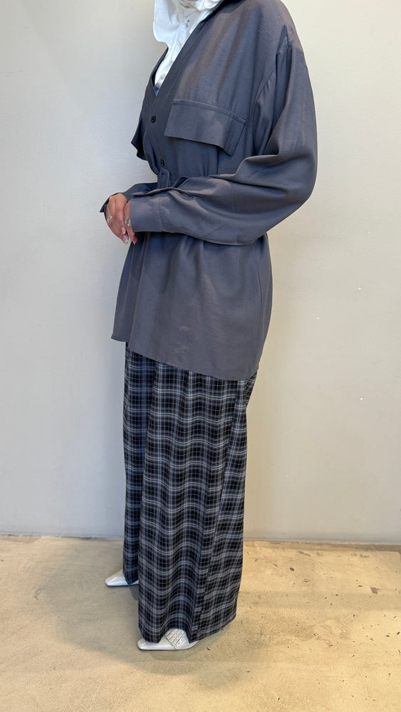 2 Pockets Belted Shirt