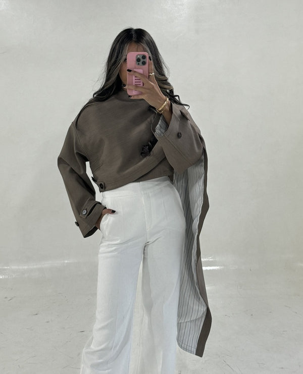 Irregular Crop Cloak