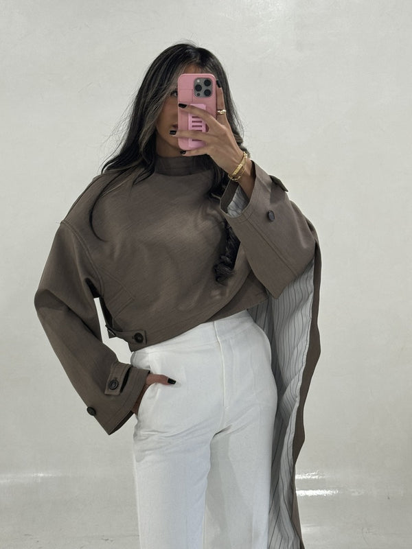 Irregular Crop Cloak