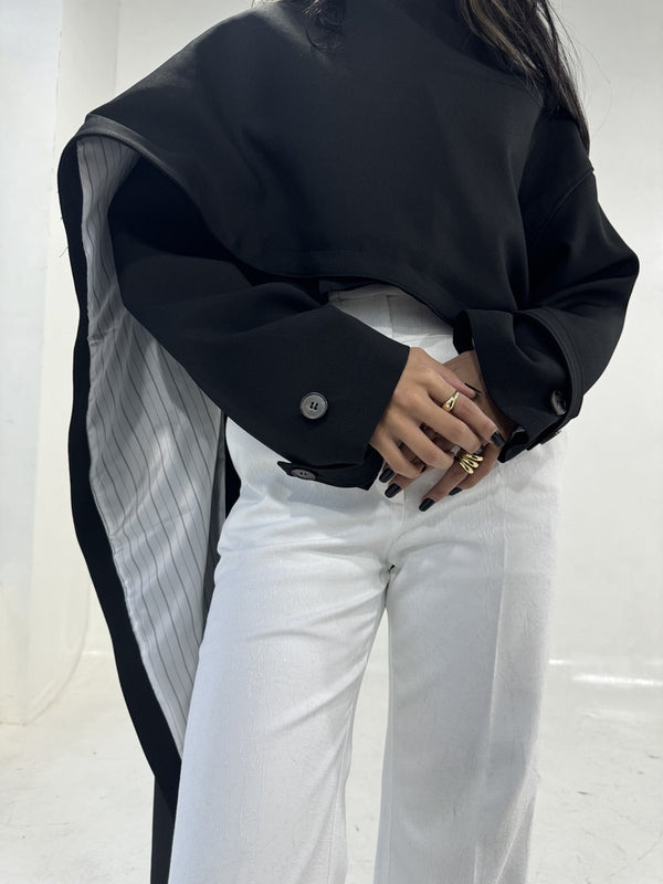 Irregular Crop Cloak