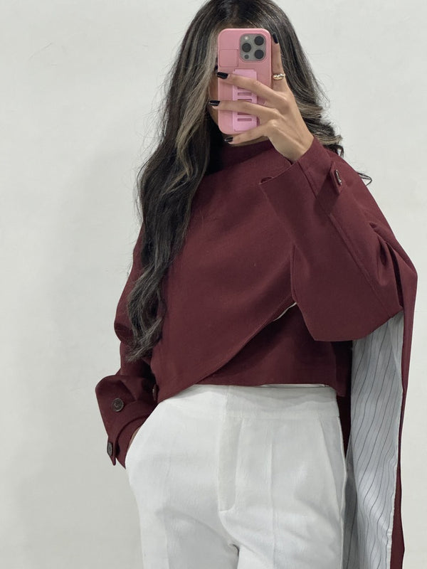 Irregular Crop Cloak