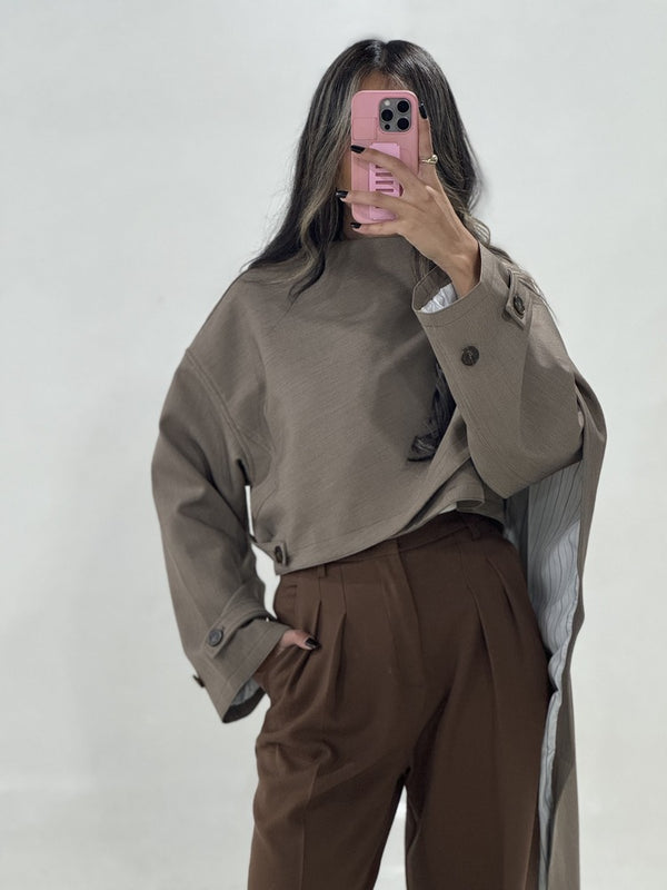 Irregular Crop Cloak