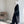 Black PU Leather Sleeve Long Blazer