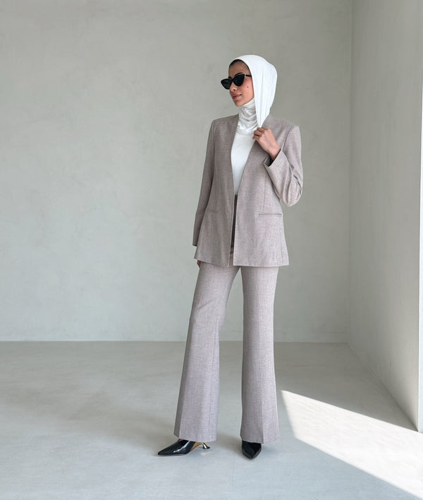 Open Blazer Pants 2PC Set