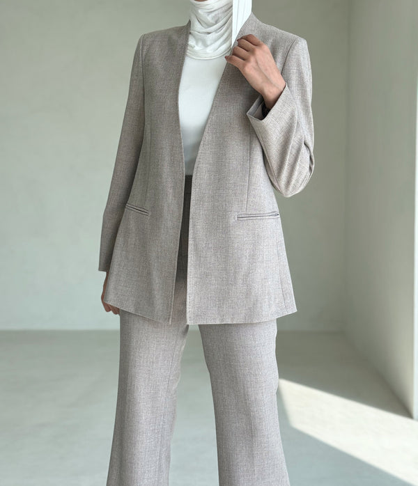 Open Blazer Pants 2PC Set