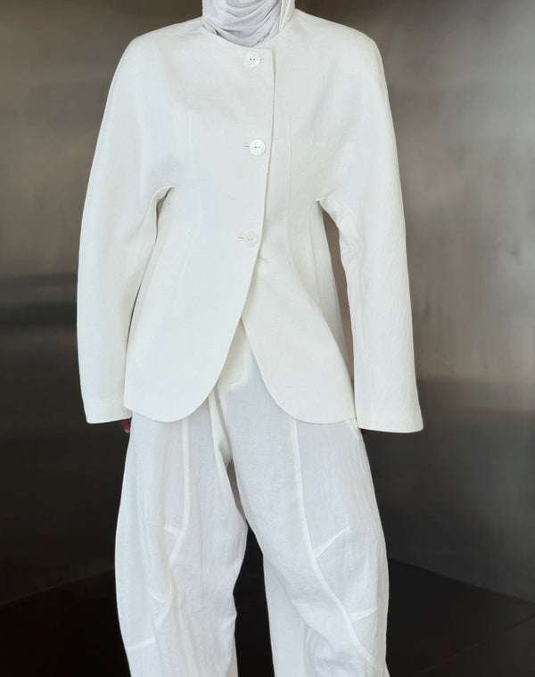 Rounded Hem Big Buttons Set