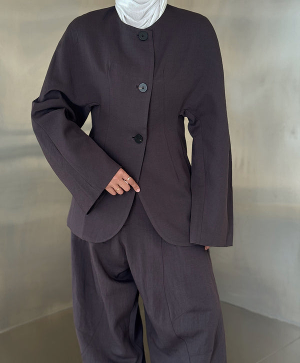 Rounded Hem Big Buttons Set