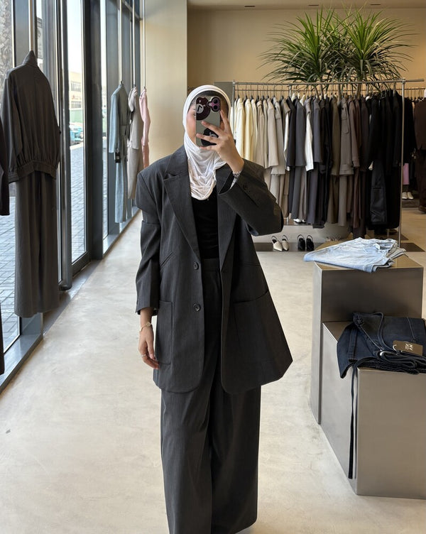 Angled Welt Pocket Blazer Set