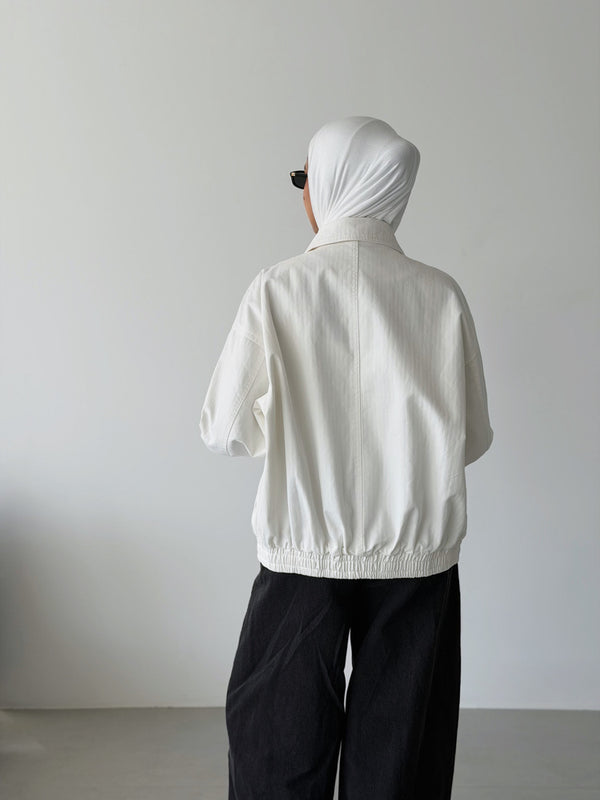 Garterized Hem Jacket