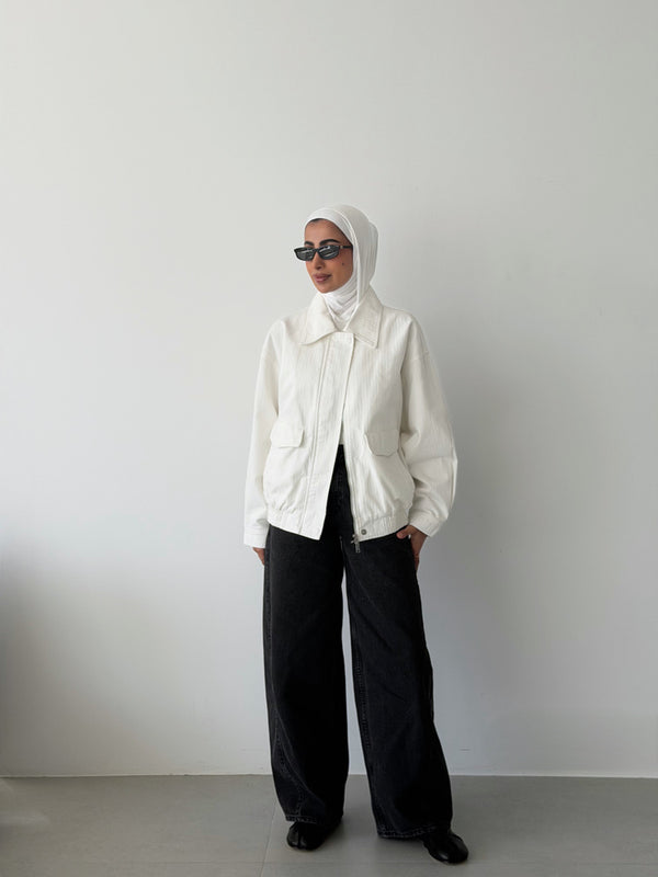 Garterized Hem Jacket