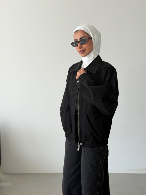 Garterized Hem Jacket