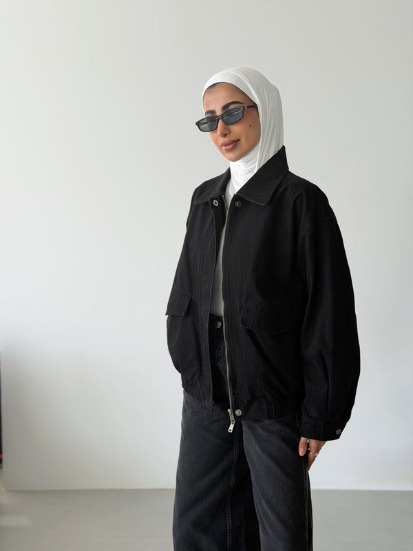 Garterized Hem Jacket