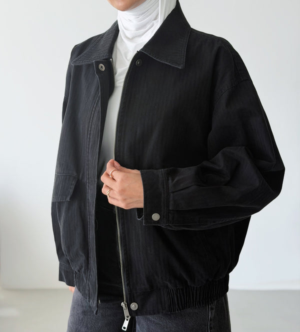 Garterized Hem Jacket