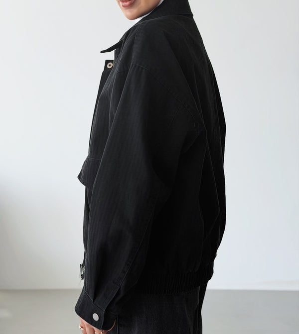 Garterized Hem Jacket