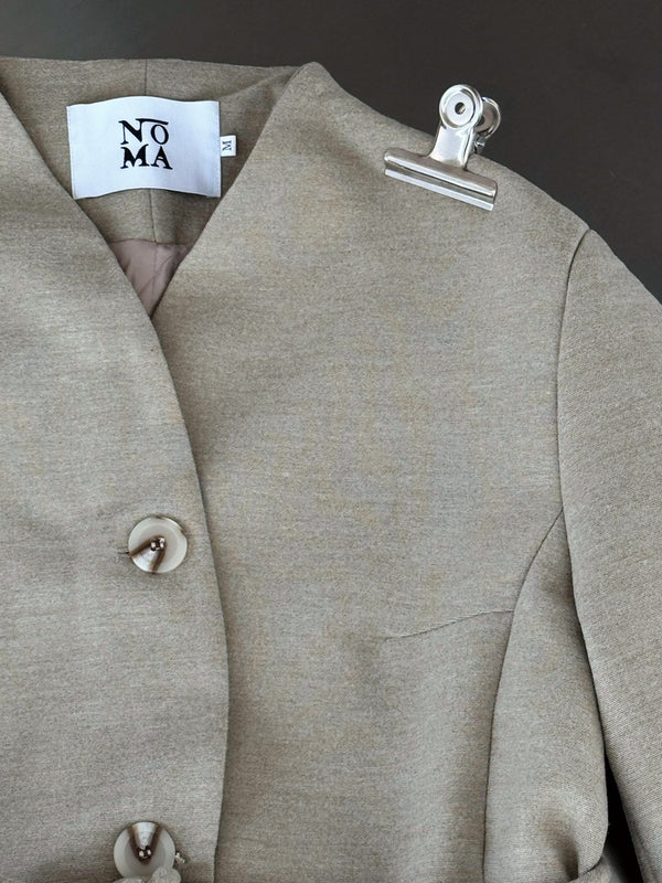 Knot-tie Woolen Blazer