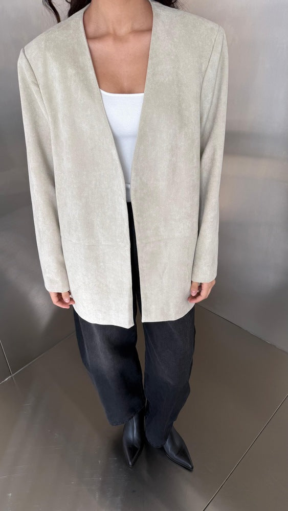 Open Suede Blazer