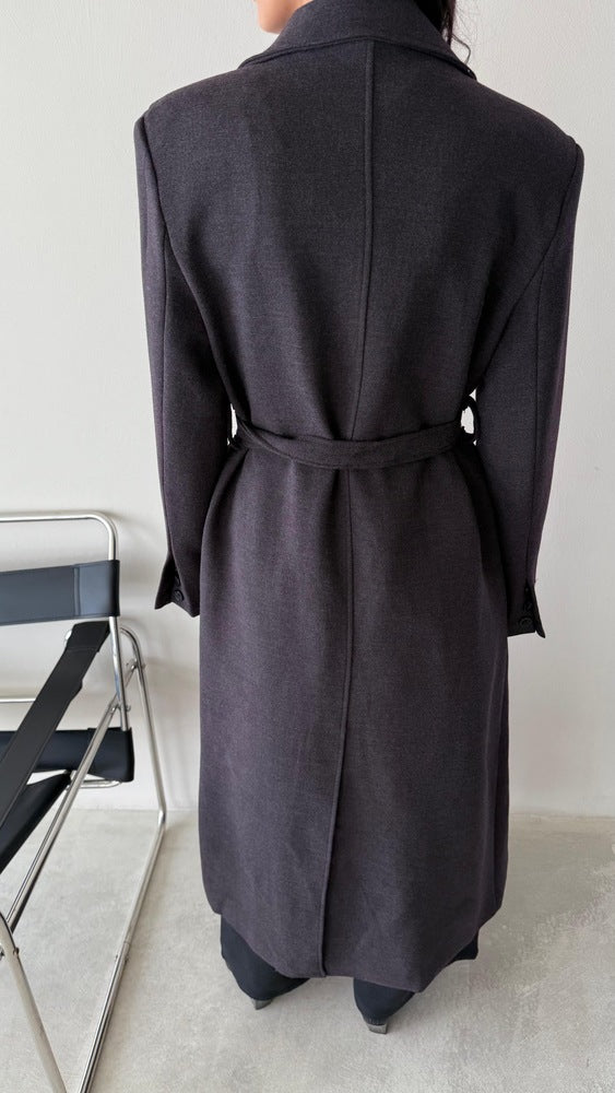 Wide Notched Lapel Coat Pants Set