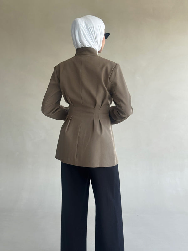 6 Buttons Blazer Waist Pleated