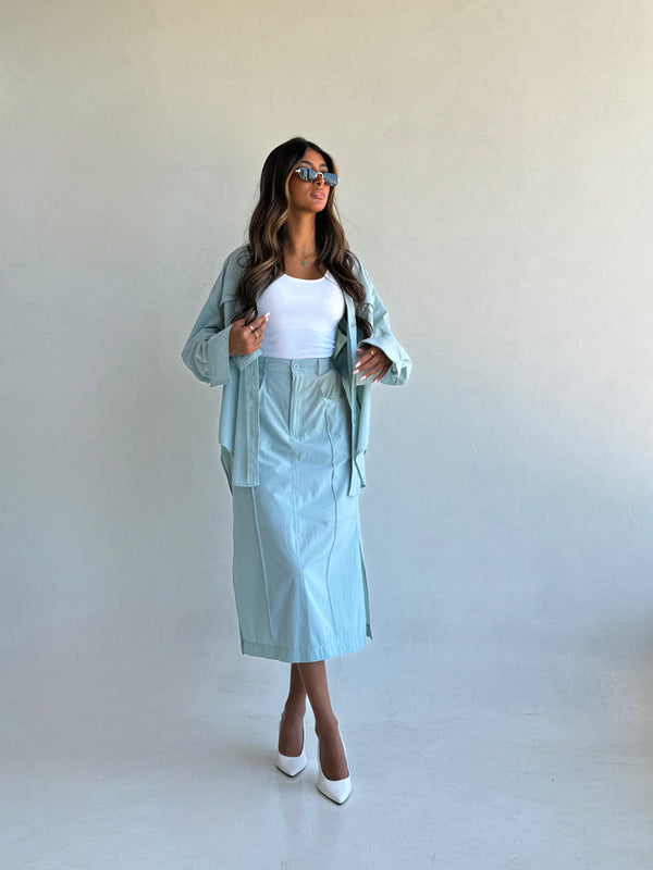 Office Shirt +Skirt Summer 2PC Set ملابس مجموعات كاملة