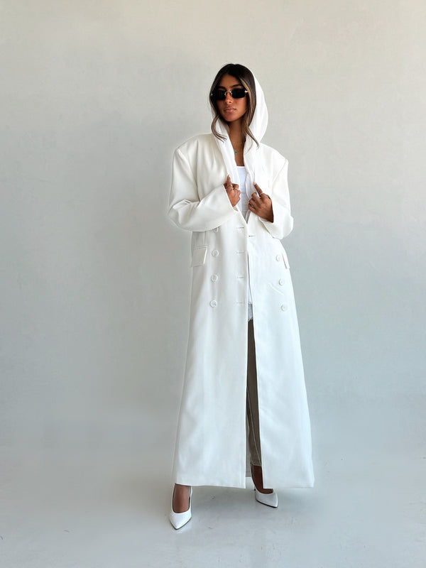 V-neck Temperament Long Blazer عباية بليزر