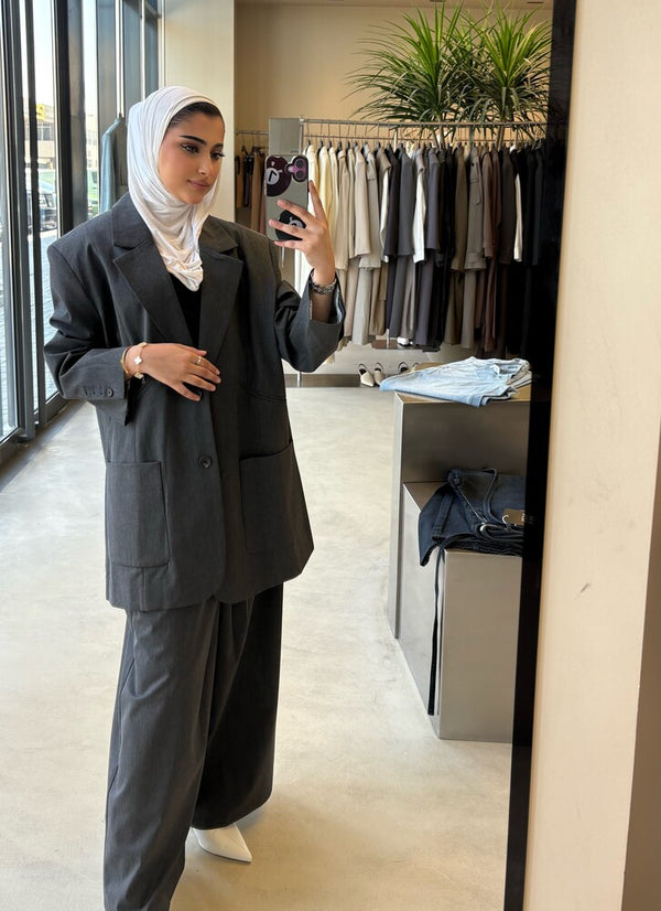 Angled Welt Pocket Blazer Set