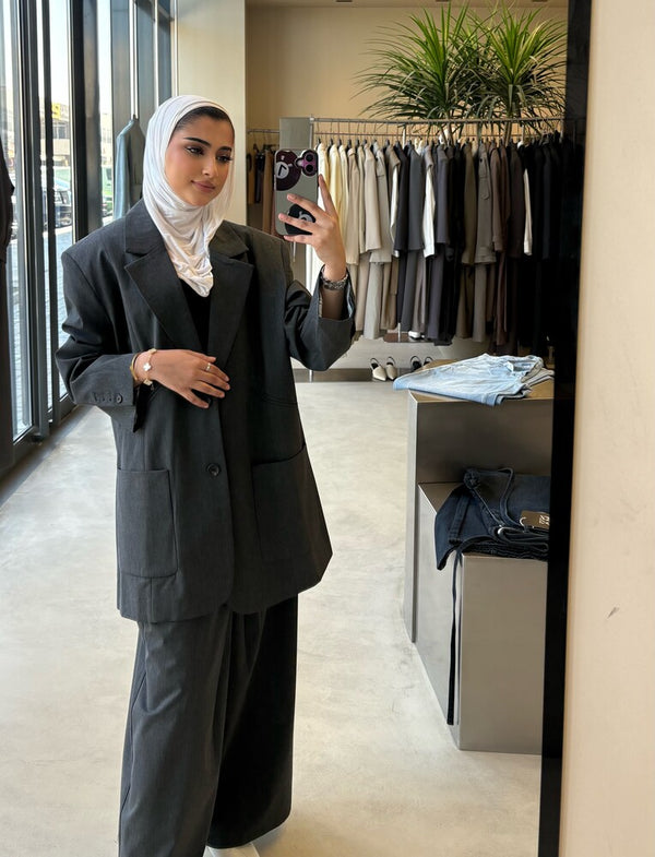Angled Welt Pocket Blazer Set