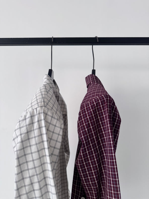 Side Buttoned Plaid Shirt