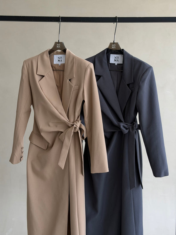 Tie-Waist Midi Dress