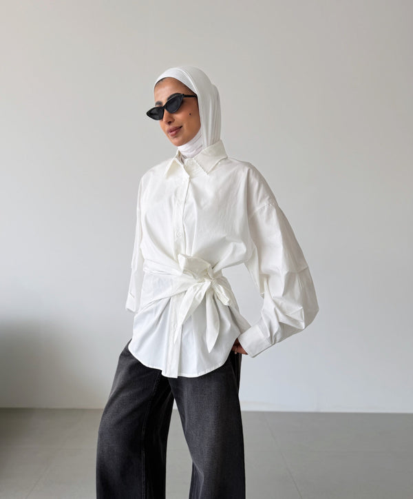 Side Big Tie Shirt