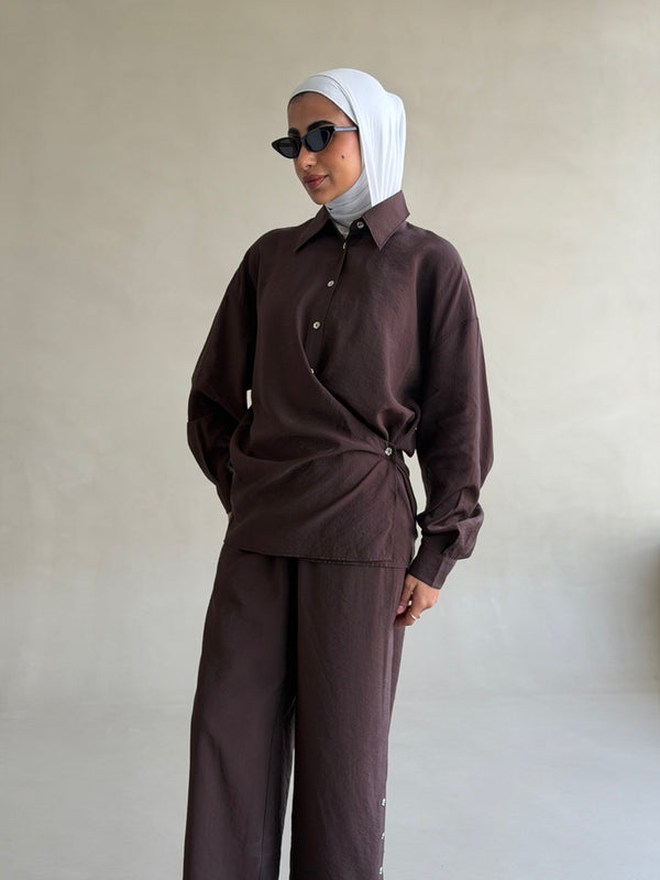 Side Wrap Collared Set