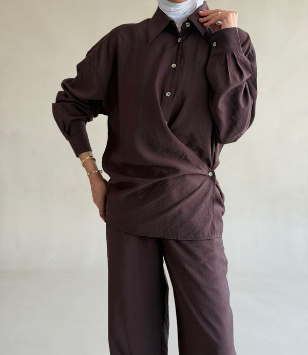 Side Wrap Collared Set
