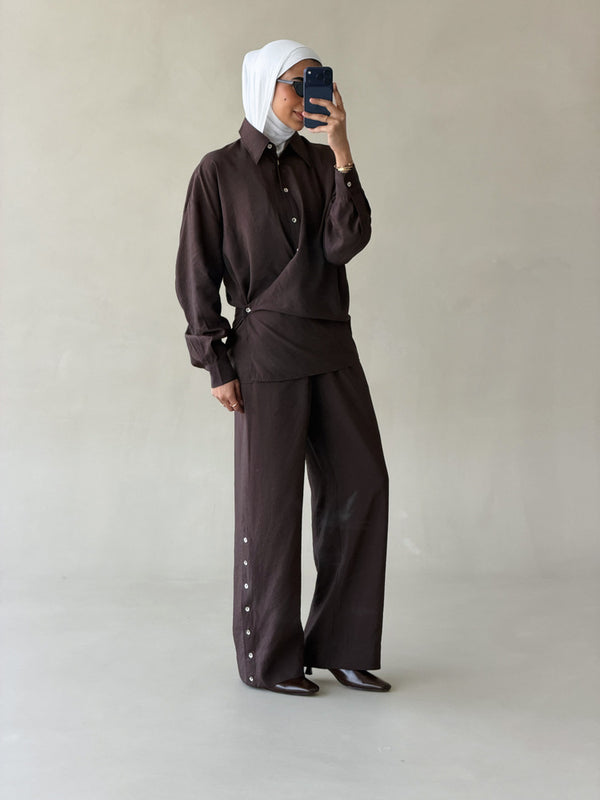 Side Wrap Collared Set