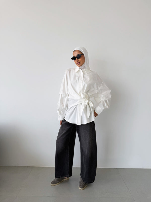 Side Big Tie Shirt