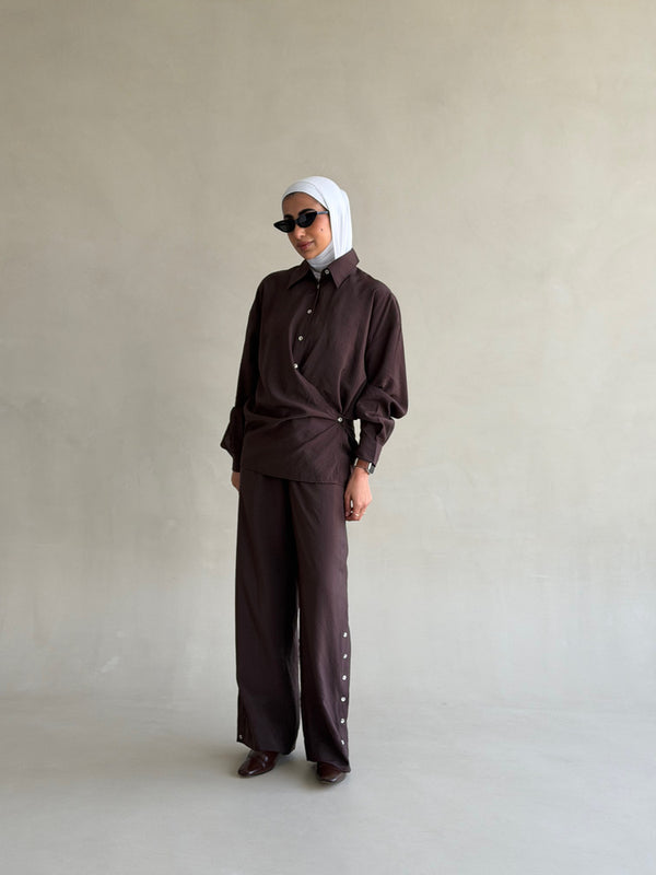 Side Wrap Collared Set