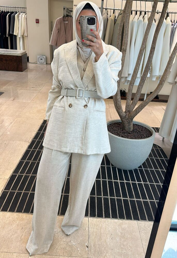 Linen 3PC Set w/ Belt