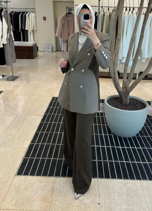 Side Panelled  Dual Color Suit