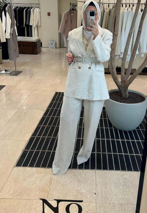 Linen 3PC Set w/ Belt