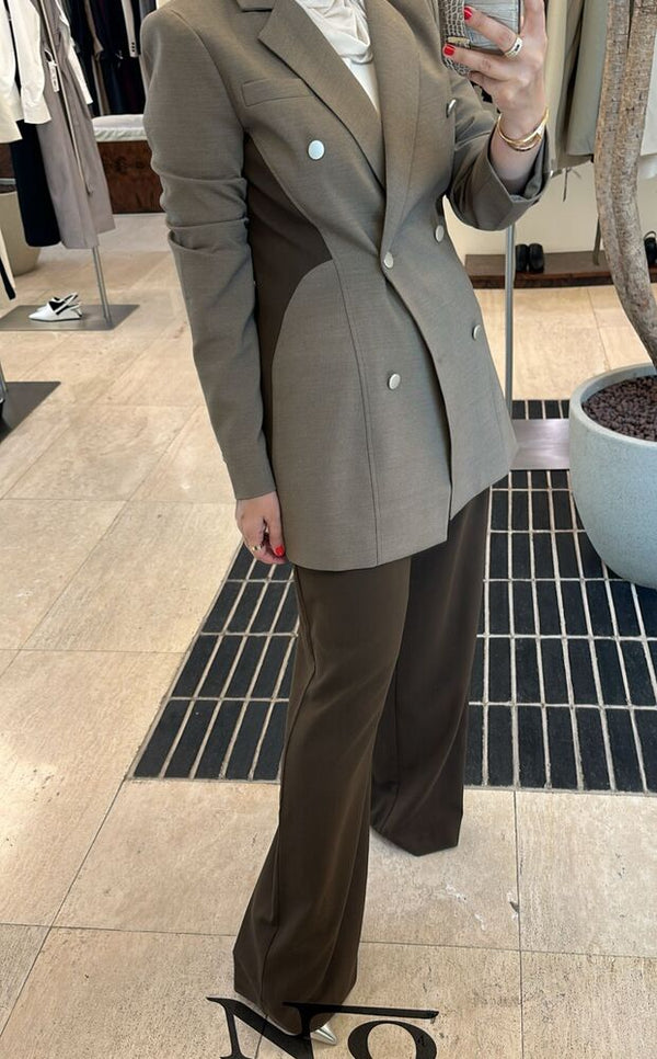 Side Panelled  Dual Color Suit
