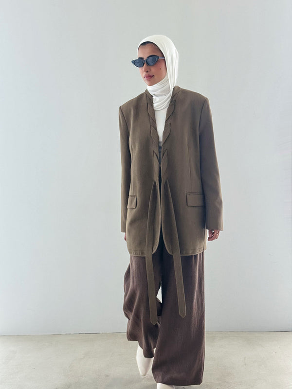 Interlaced Blazer 2PC Set