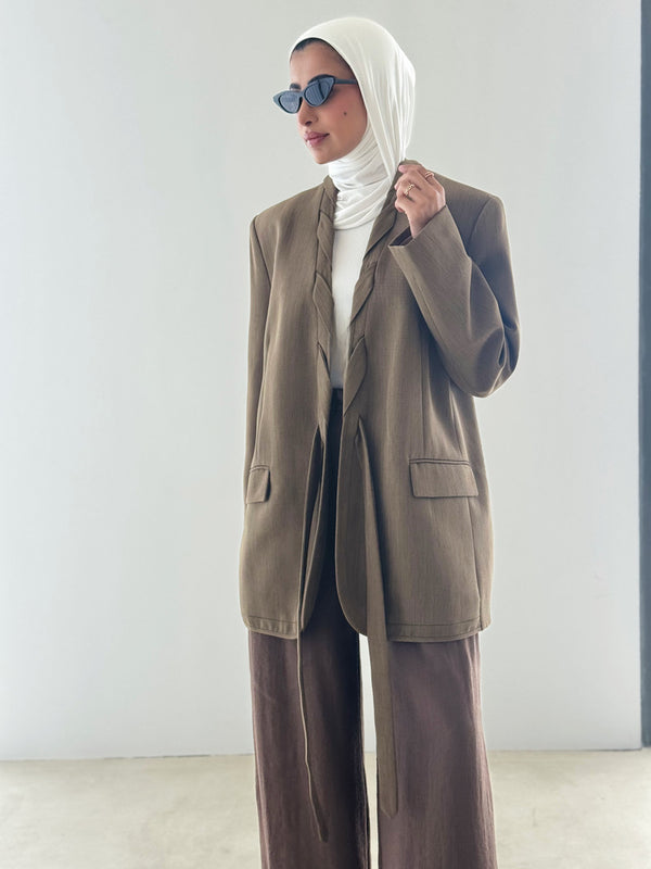 Interlaced Blazer 2PC Set