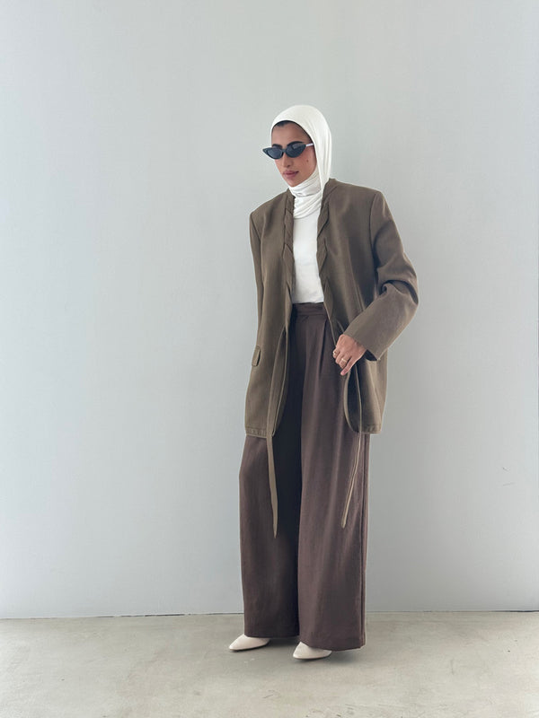 Interlaced Blazer 2PC Set