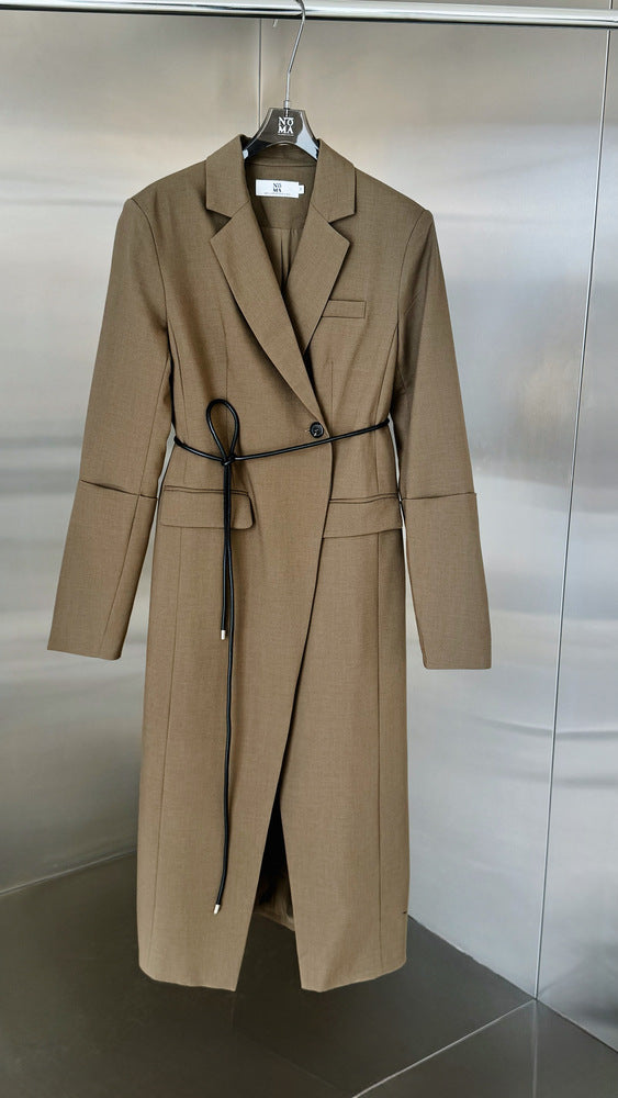 Black Belted Long BlazerX