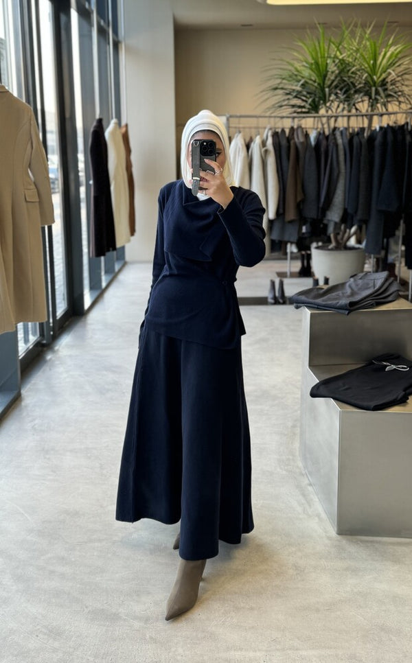 Knitted Side Buttoned Set