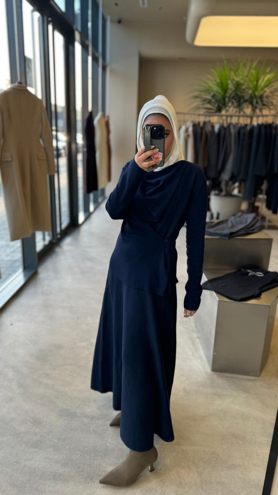 Knitted Side Buttoned Set